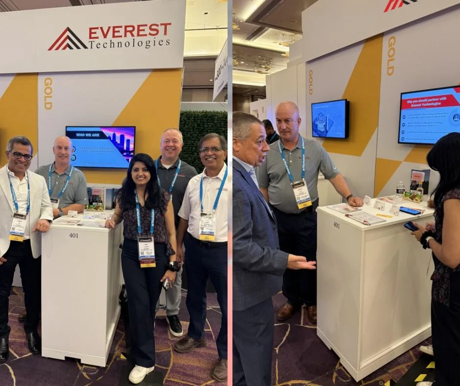 Everest Technologies team at the Manhattan Momentum 2025 booth
